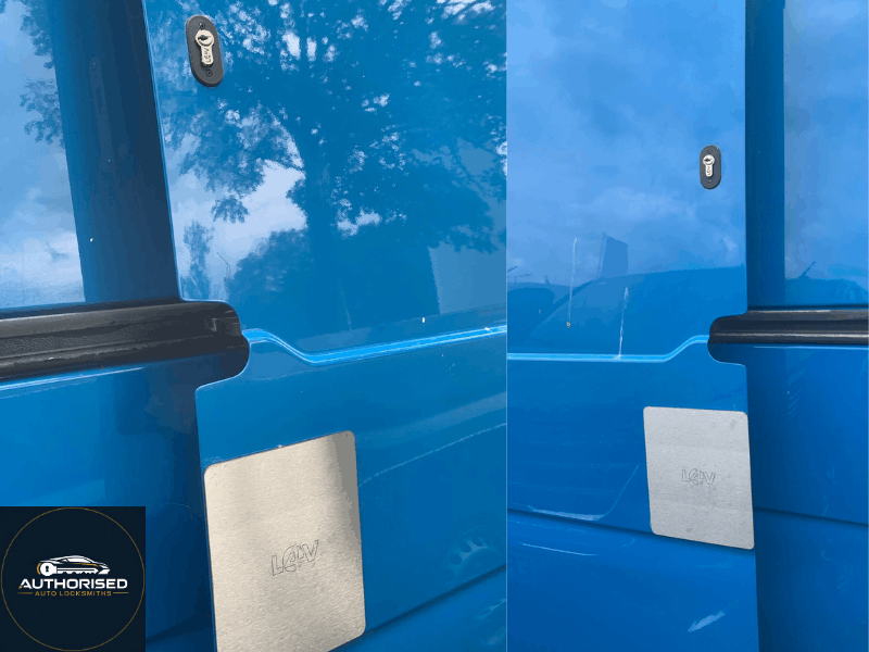 Van with upgraded security locks protecting tools and equipment in Essex