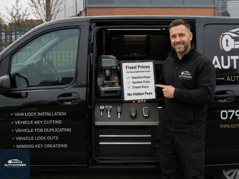 car key duplication cost Essex — fair fixed prices for all key types
