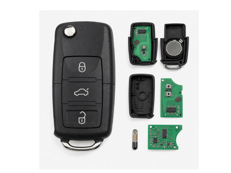 Car fob with electronic security chip protecting vehicle access in Essex
