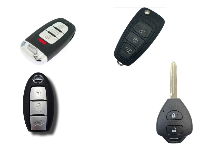 Car key fobs for multiple vehicle makes covered by Authorised Auto Locksmiths Essex