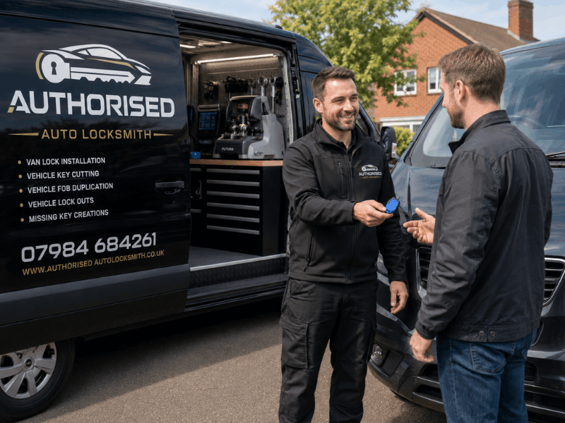 Mobile auto locksmith providing van key fob duplication unlock service in Essex