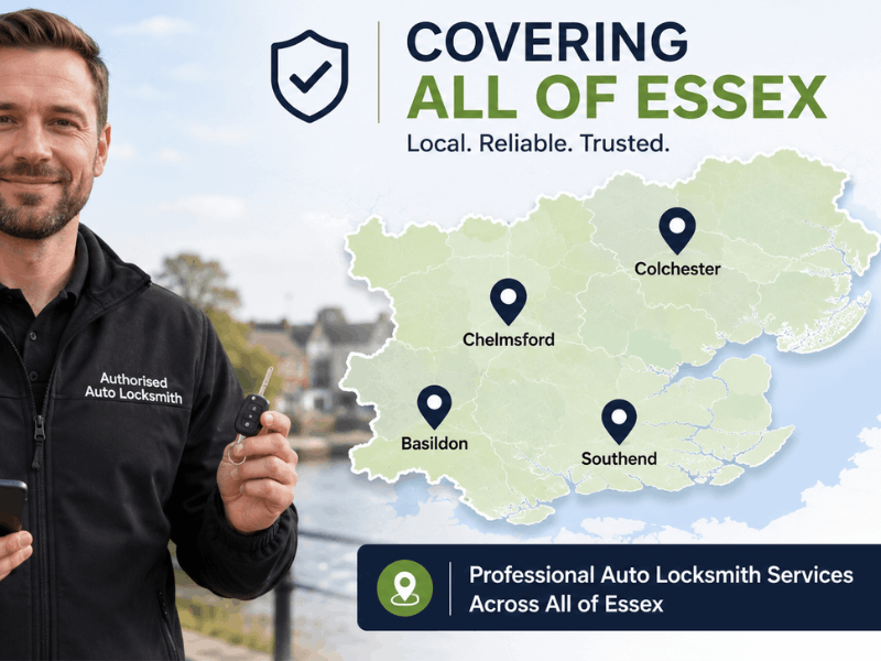 car lockout service covering Chelmsford Colchester Basildon Southend and all of Essex