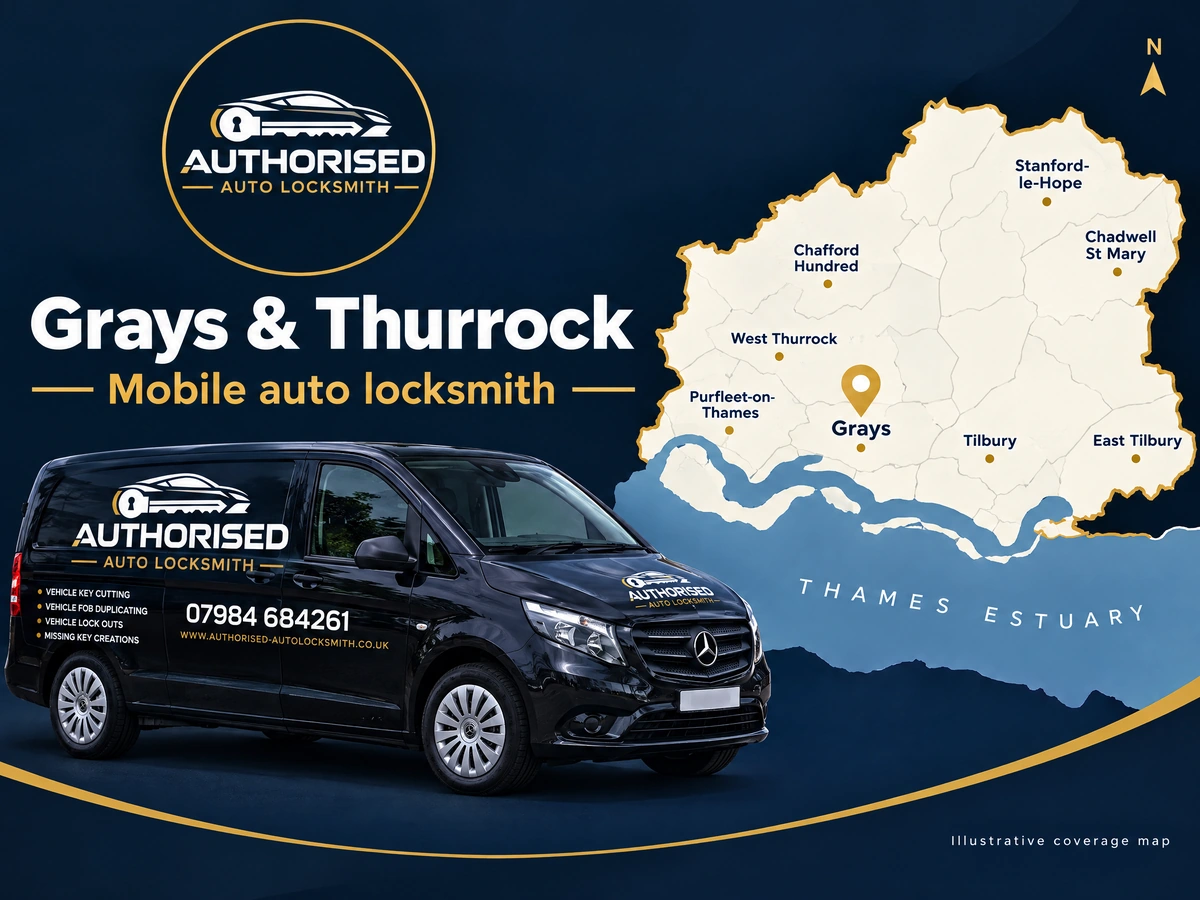 Authorised Auto Locksmith mobile unit covering Grays and Thurrock