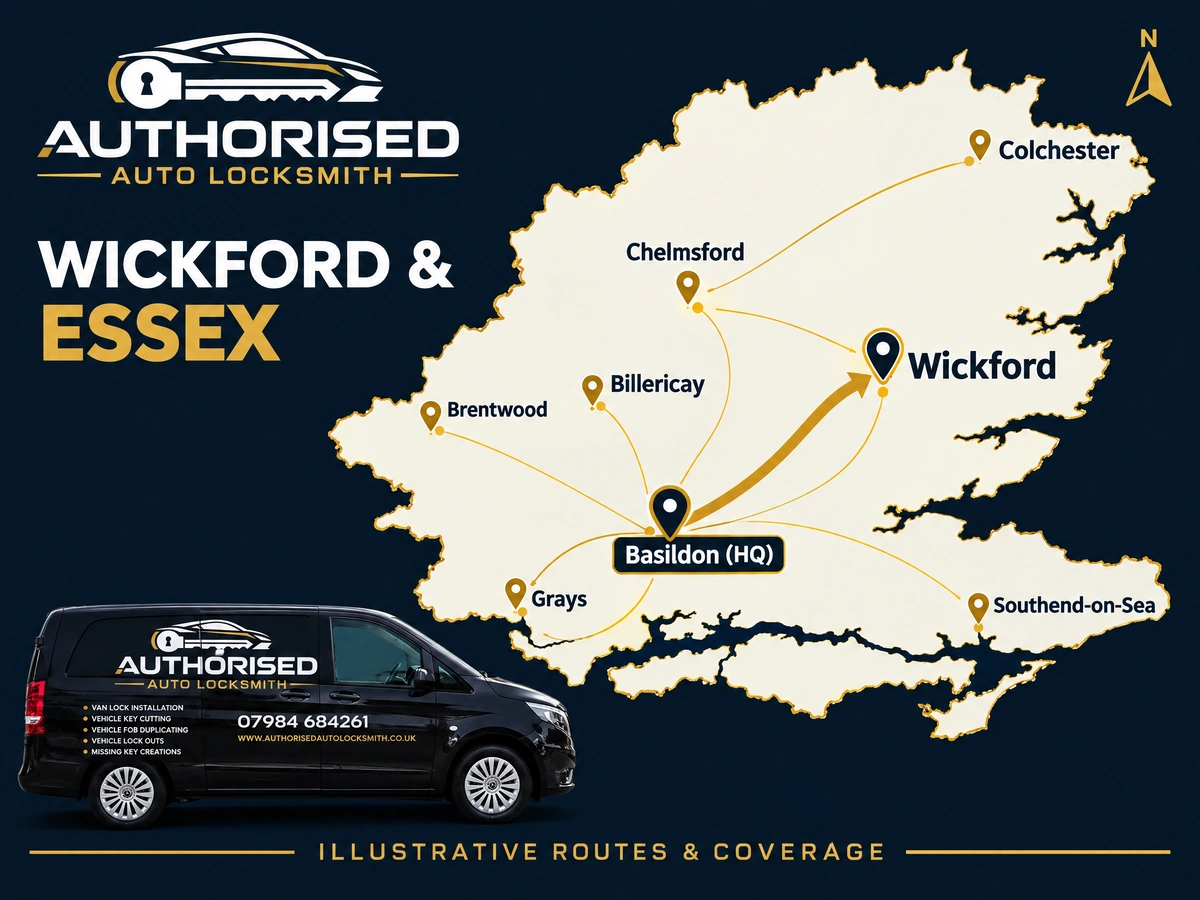 Authorised Auto Locksmith mobile unit covering Wickford and Essex