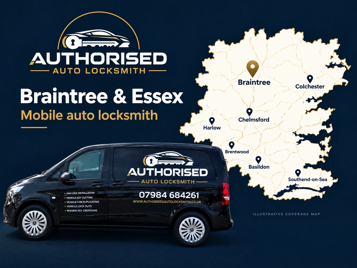 Authorised Auto Locksmith mobile unit covering Braintree and Essex