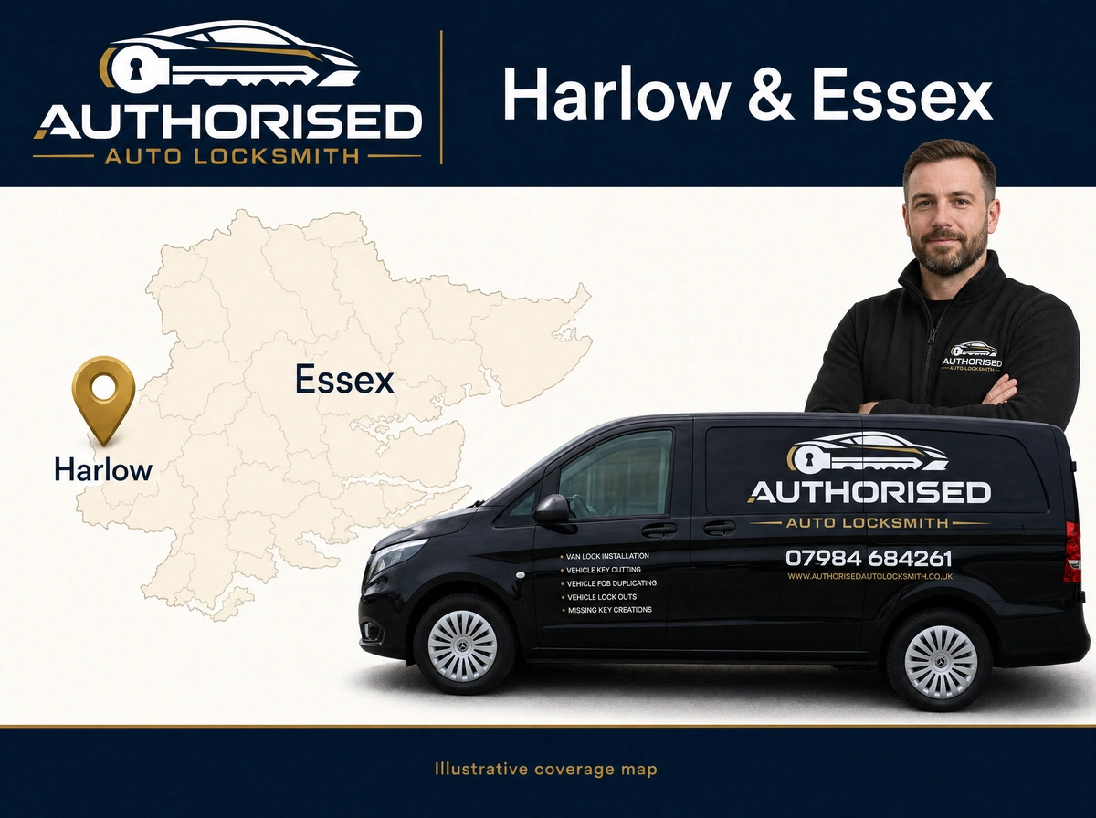Authorised Auto Locksmith mobile unit covering Harlow and Essex