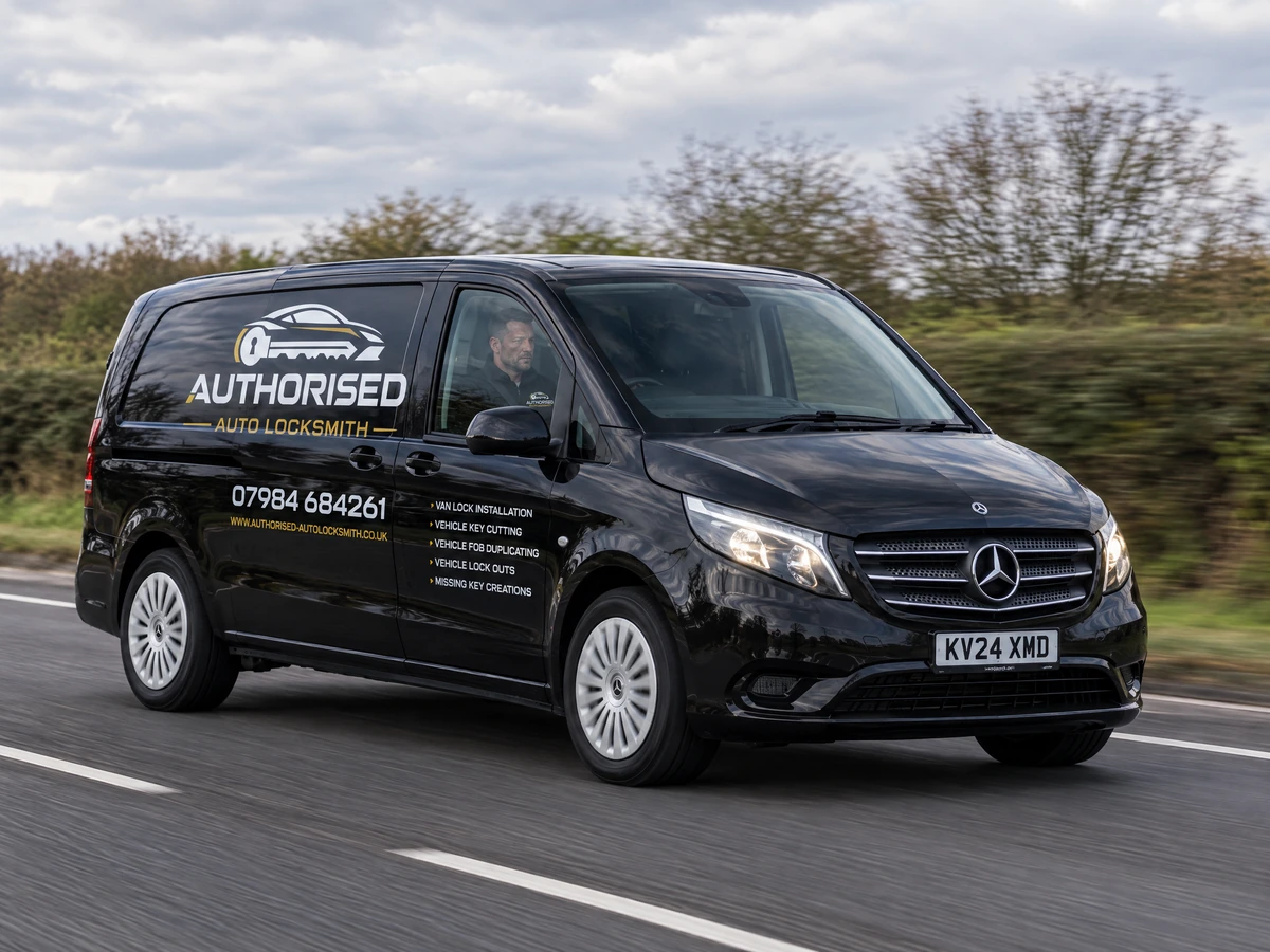 Auto locksmith van on the A127 heading towards Brentwood Essex