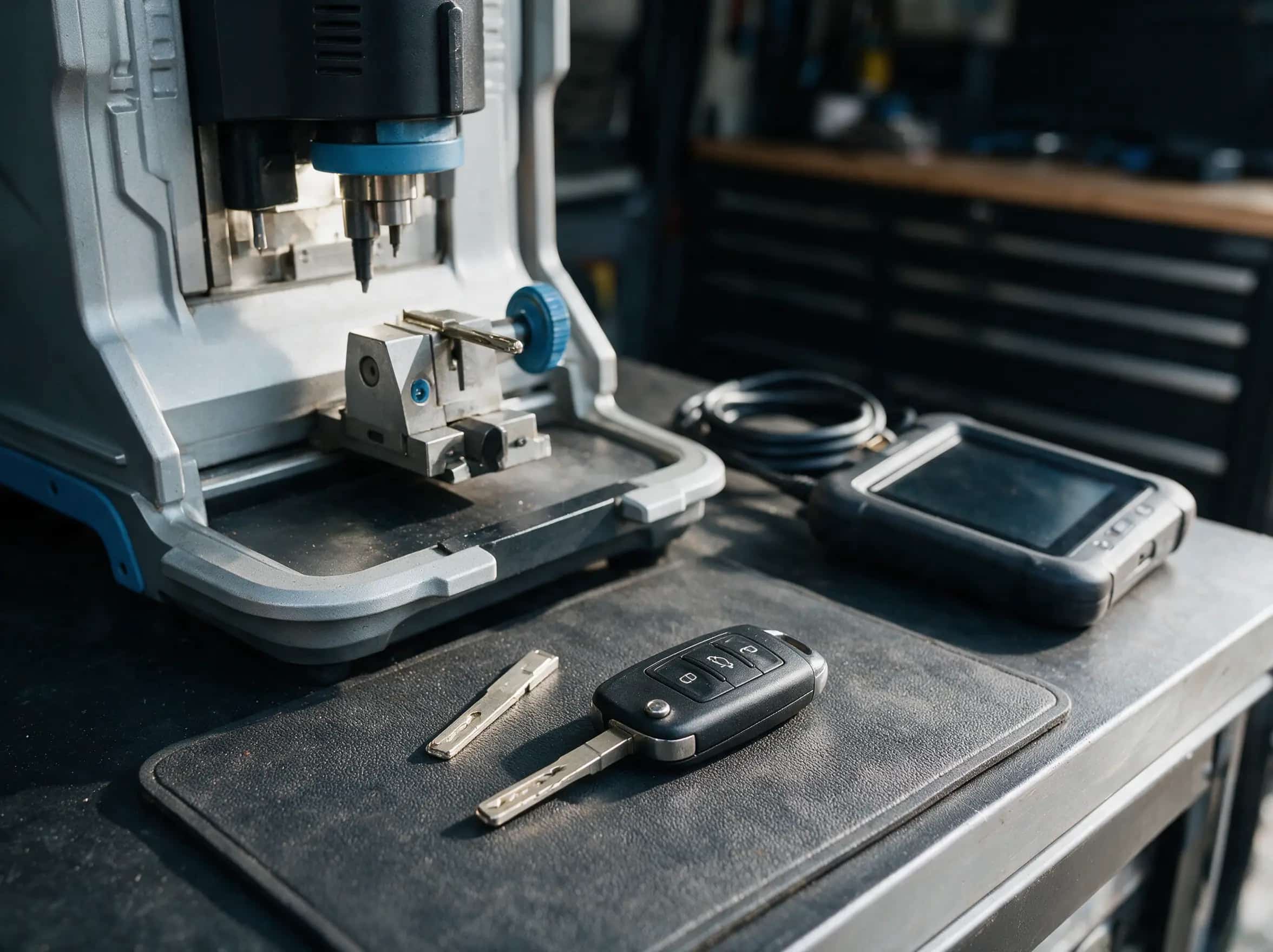 Car key replacement in Basildon, Essex — specialist auto locksmith equipment