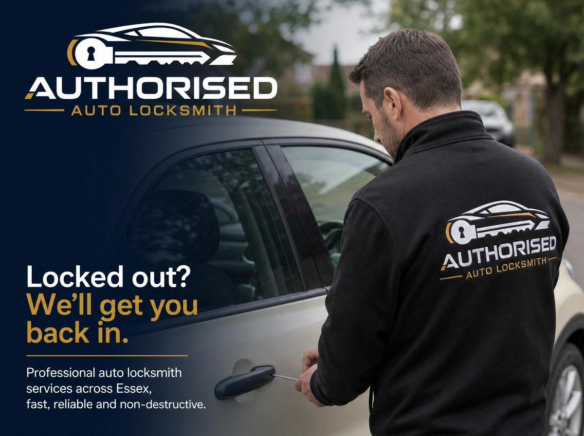 Car lockout service in Colchester — auto locksmith gaining entry to a locked vehicle