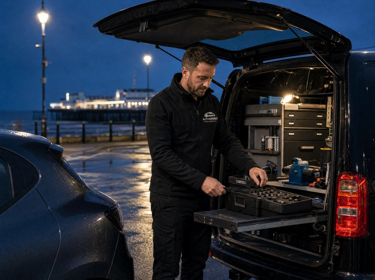 Emergency auto locksmith responding to a call out in Southend-on-Sea