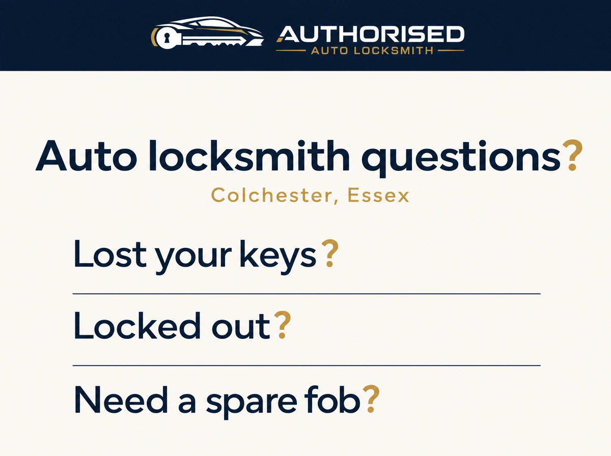 Frequently asked questions about auto locksmiths in Colchester, Essex