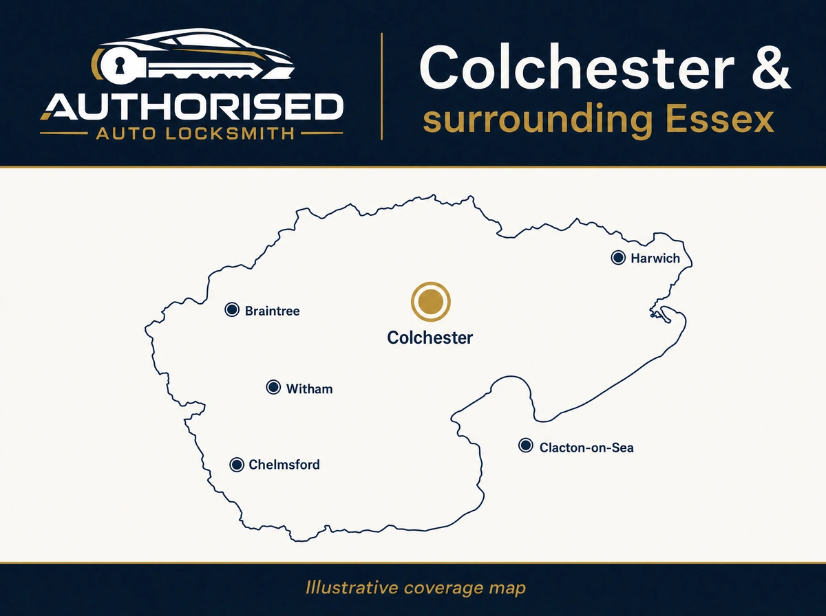 Mobile auto locksmith covering Colchester and surrounding Essex area