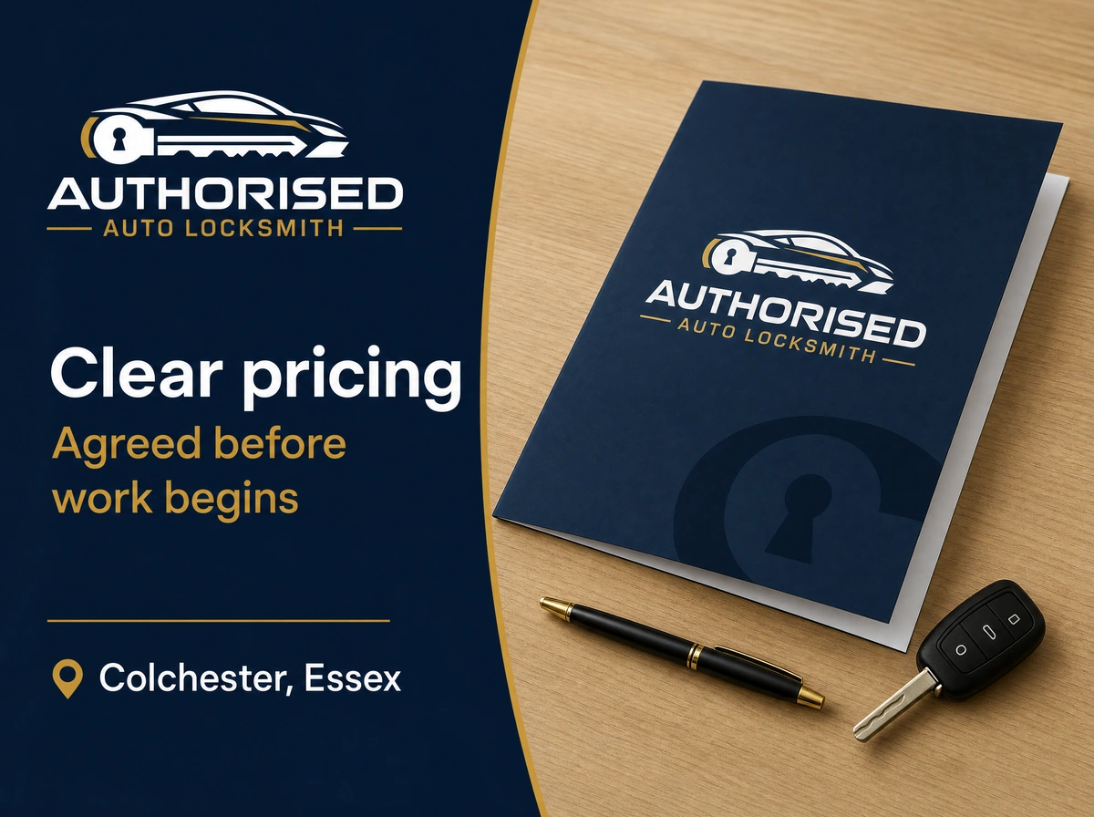 Transparent pricing from Authorised Auto Locksmith in Colchester