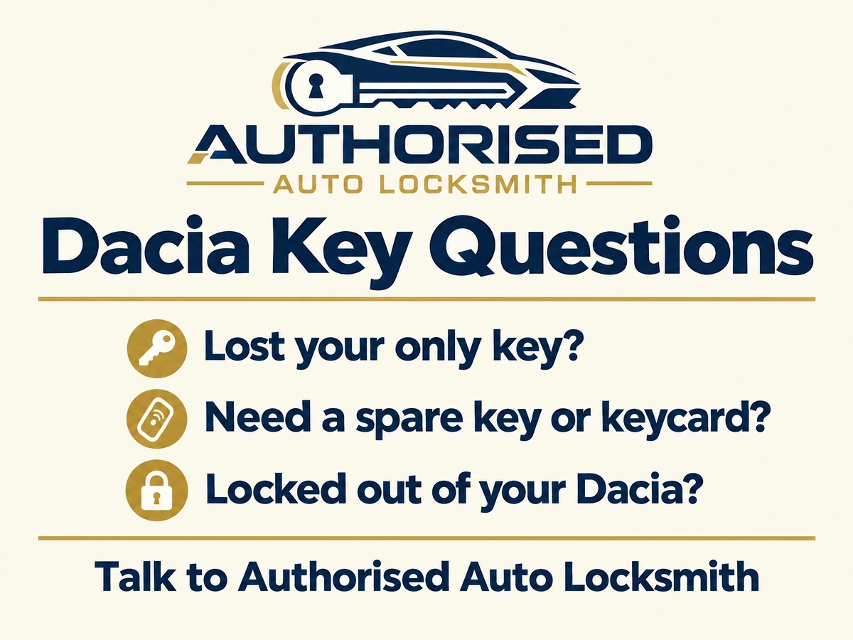 Auto locksmith answering questions from a Dacia driver
