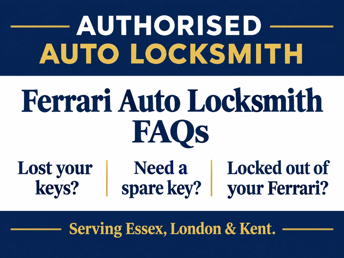 Auto locksmith answering questions from a Ferrari owner