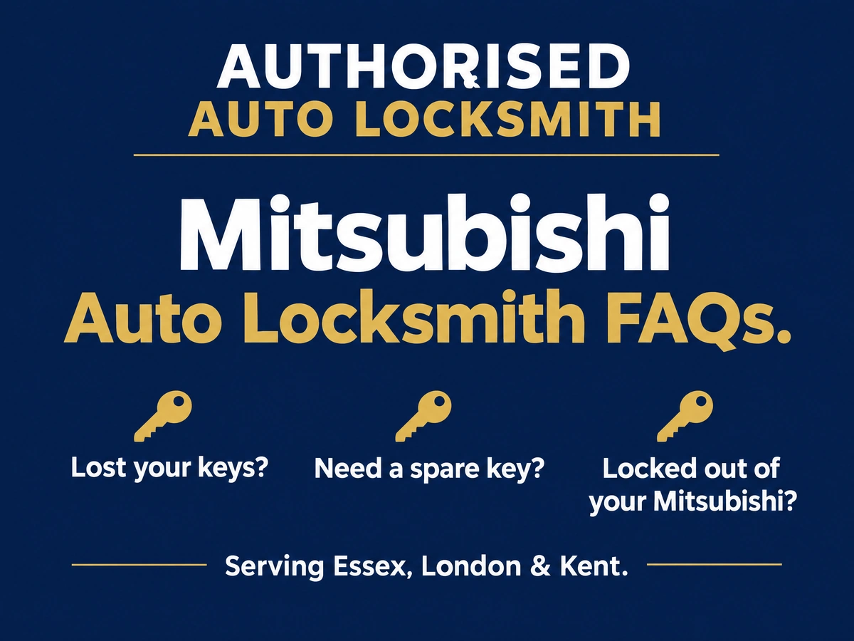 Auto locksmith answering questions from a Mitsubishi driver