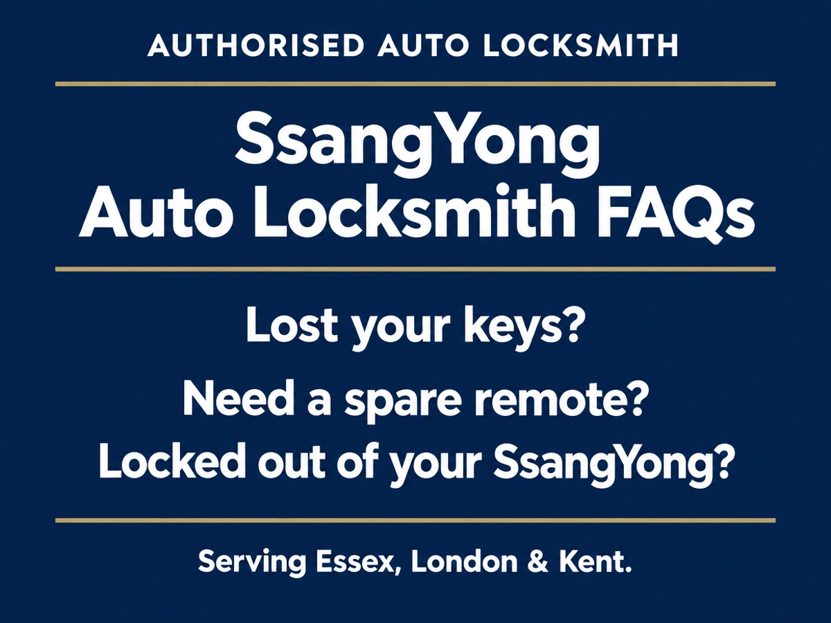 Auto locksmith answering questions from a SsangYong driver
