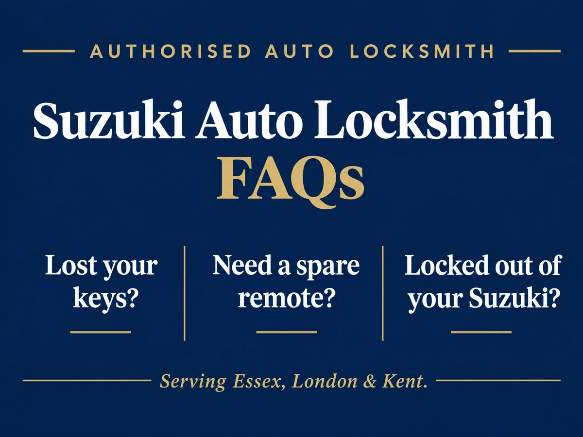 Auto locksmith answering questions from a Suzuki driver