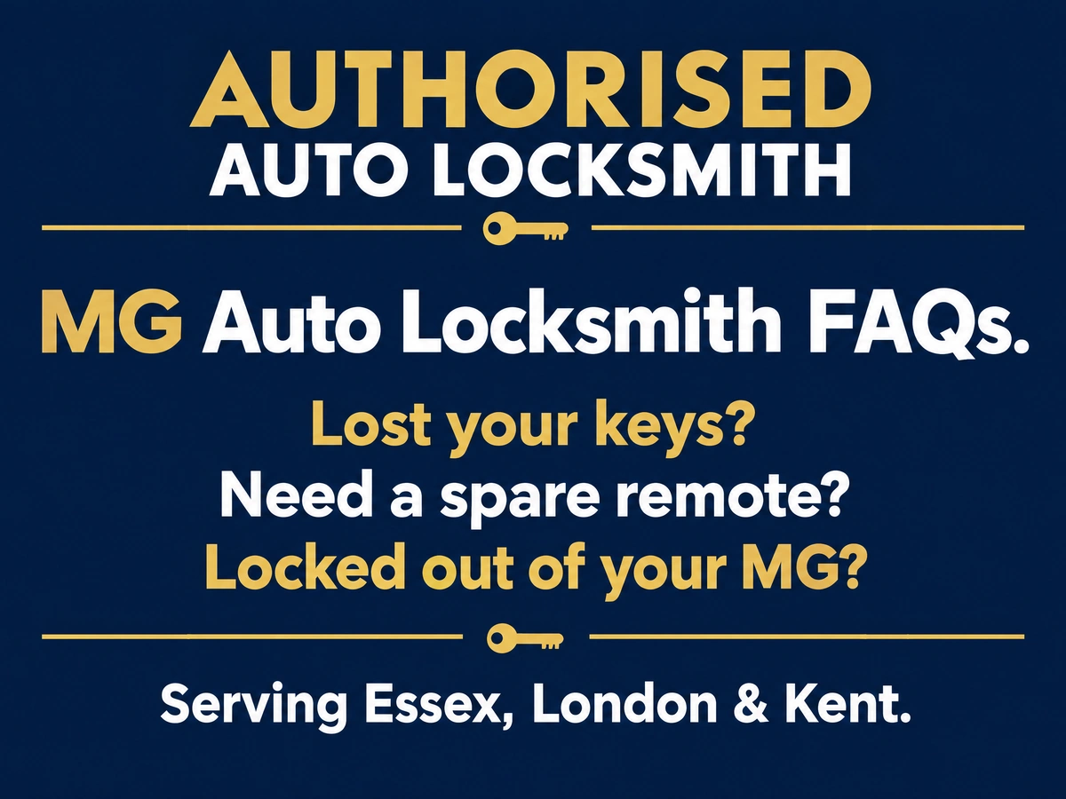 Auto locksmith answering questions from an MG driver