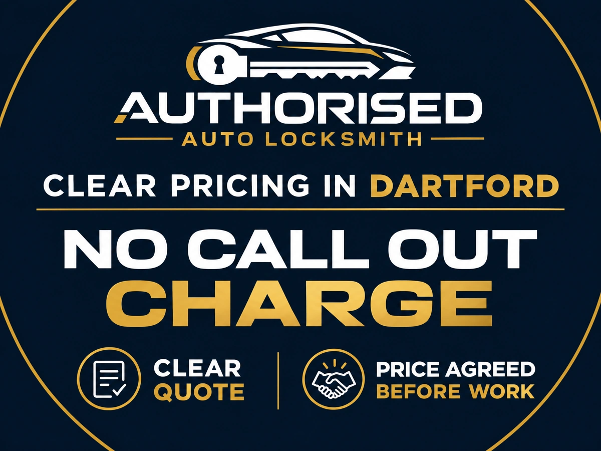 Auto locksmith prices in Dartford with no call out charge