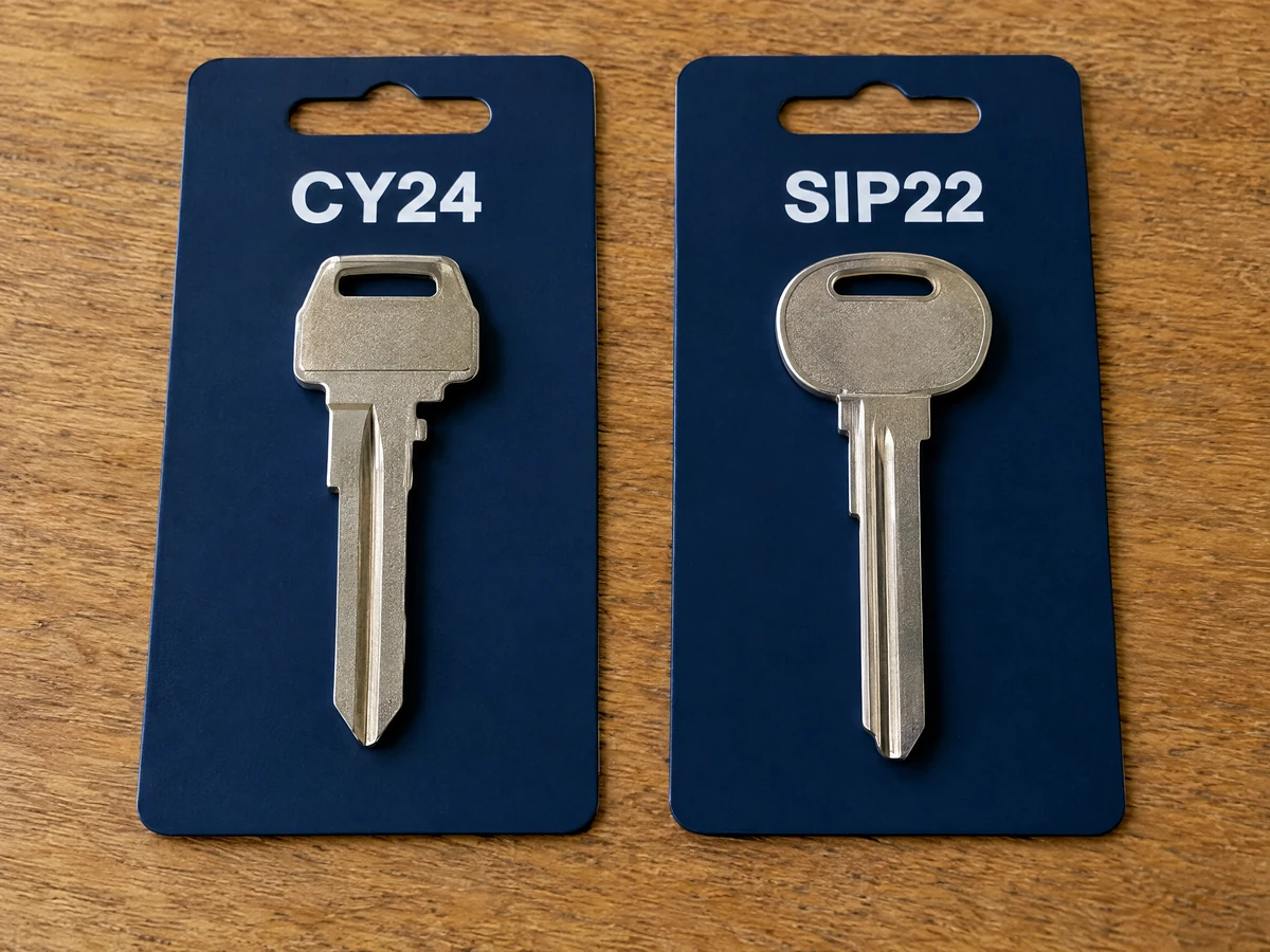 CY24 and SIP22 key blanks for Jeep models