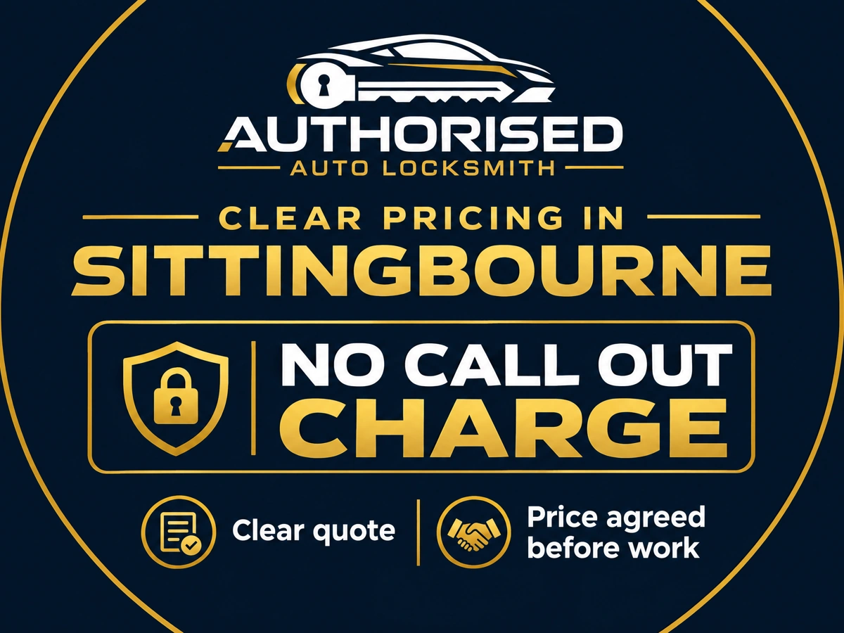 Clear auto locksmith pricing in Sittingbourne with no call out charge