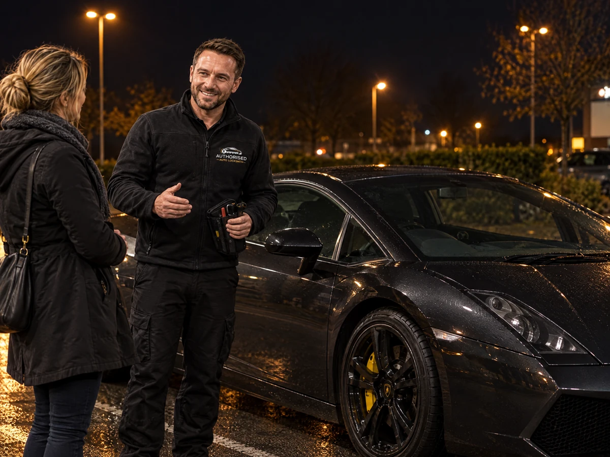 Emergency lockout service for a Lamborghini in Essex