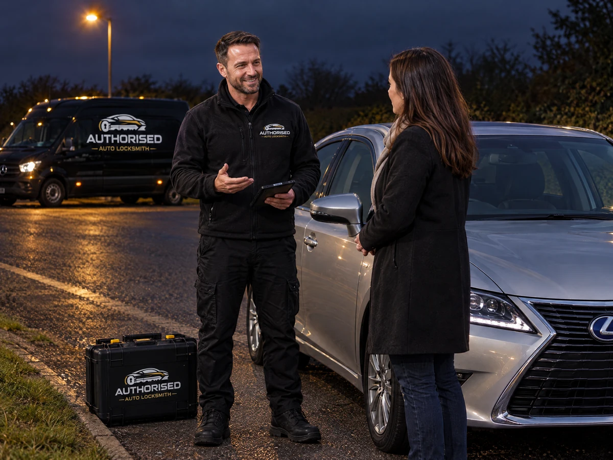 Emergency lockout service for a Lexus in Essex