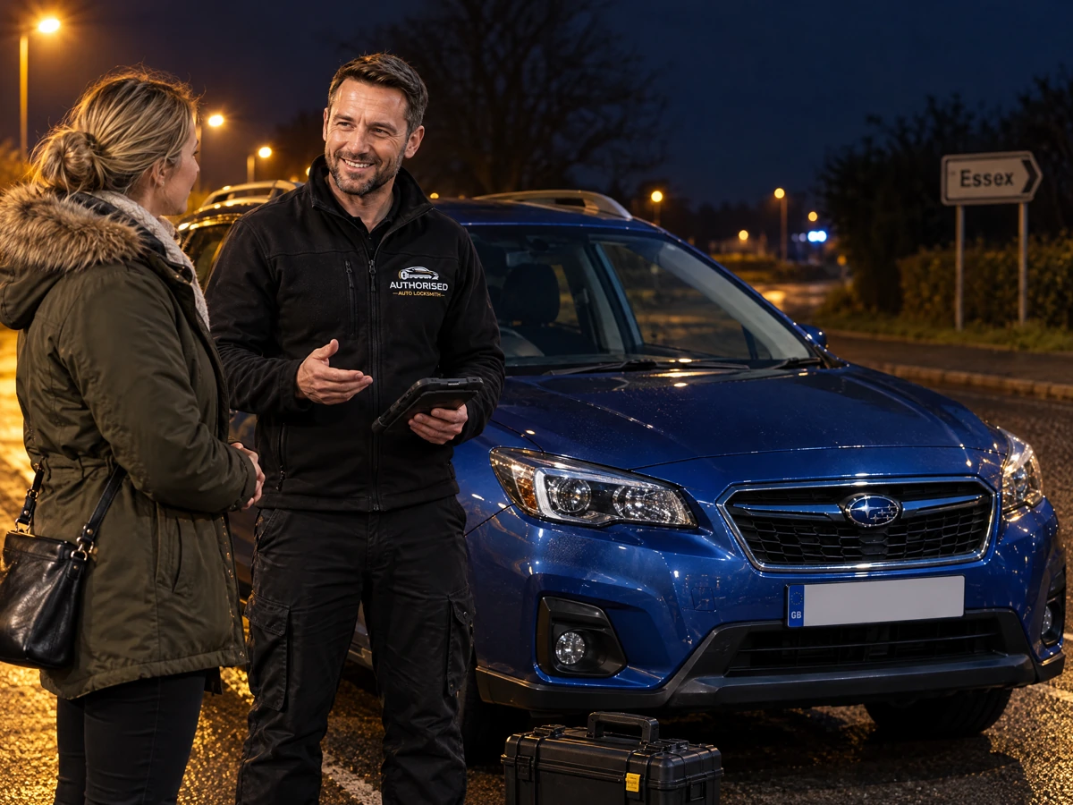 Emergency lockout service for a Subaru in Essex