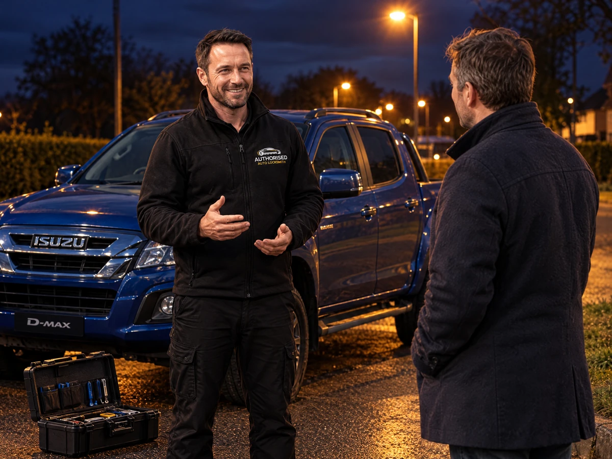 Emergency lockout service for an Isuzu in Essex