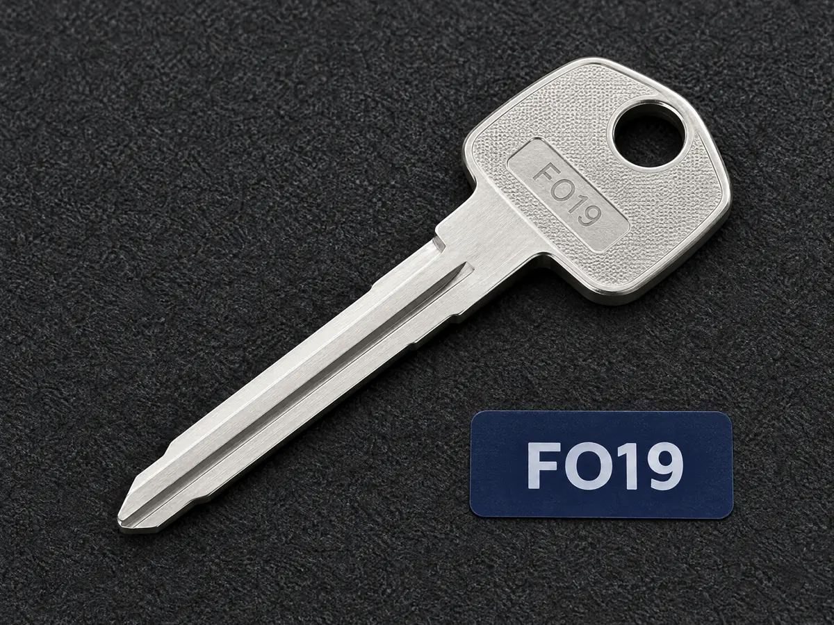 FO19 key blank for an LTI TX4 London taxi