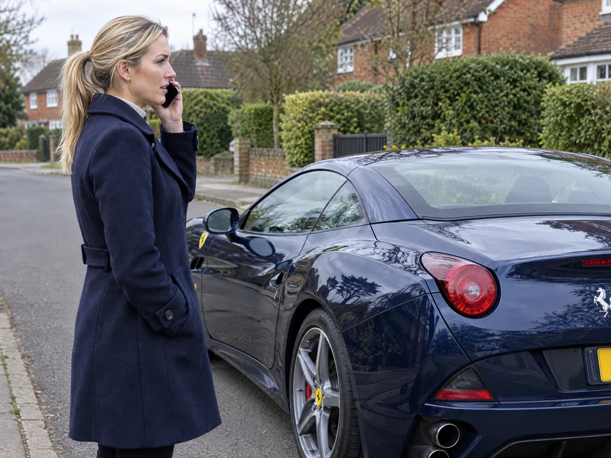 Ferrari driver calling Authorised Auto Locksmith for help