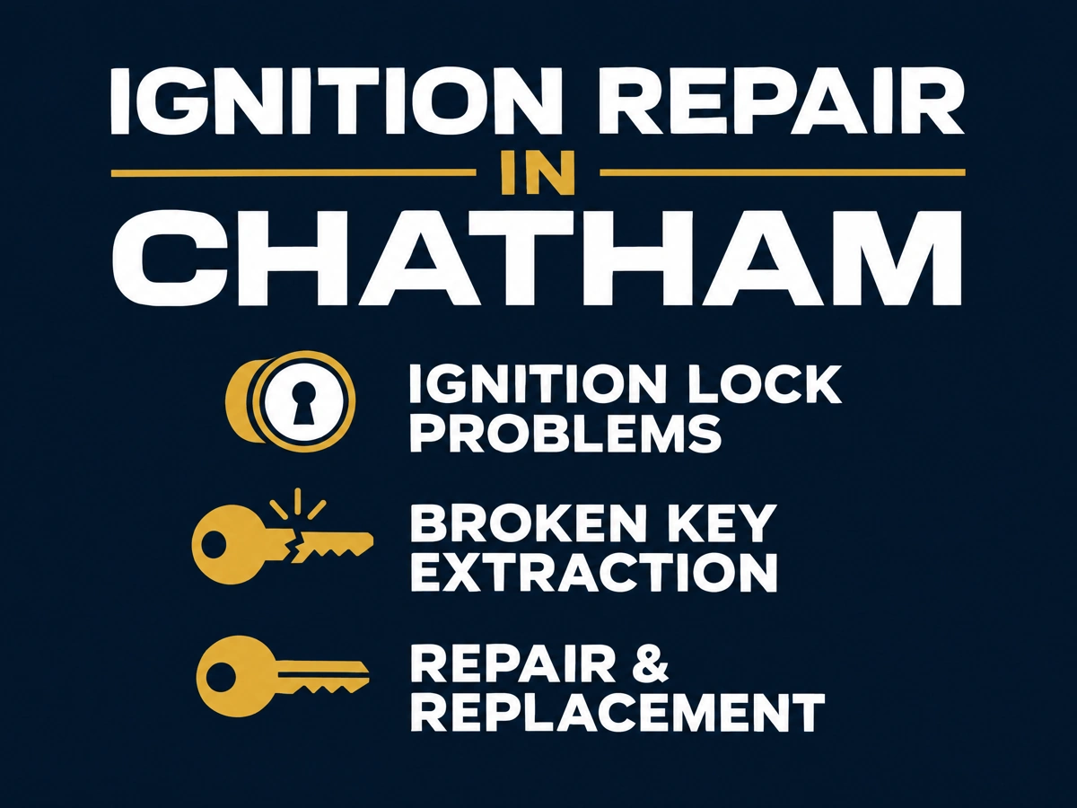 Ignition repair and broken key extraction in Chatham