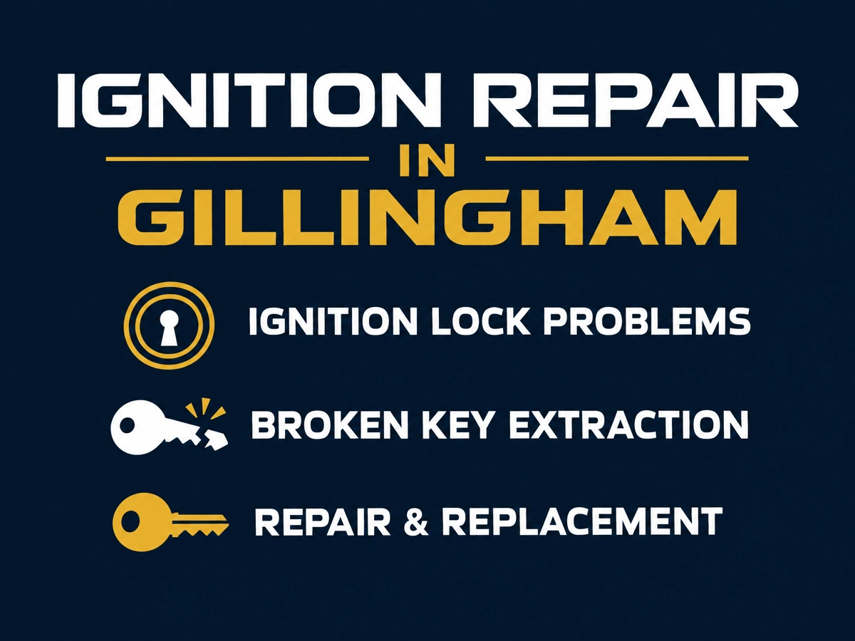 Ignition repair and broken key extraction in Gillingham