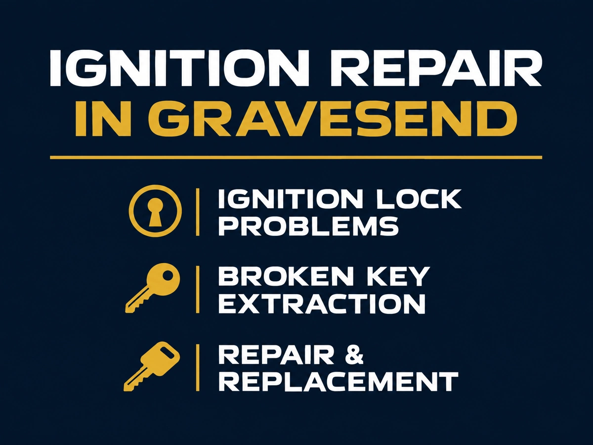Ignition repair and broken key extraction in Gravesend