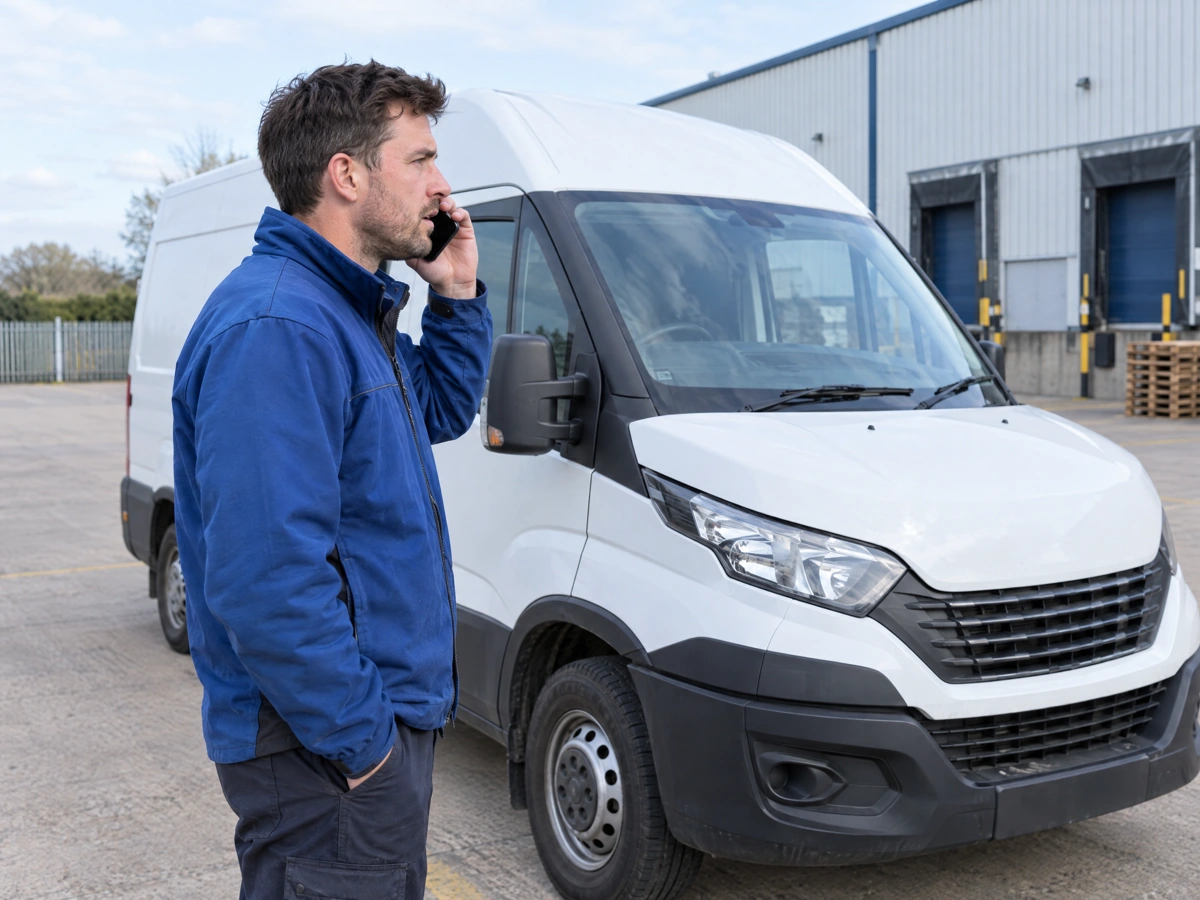 Iveco driver calling Authorised Auto Locksmith for help