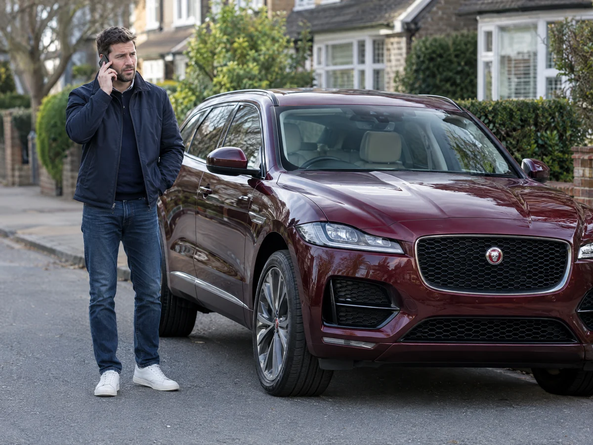 Jaguar driver calling Authorised Auto Locksmith for help