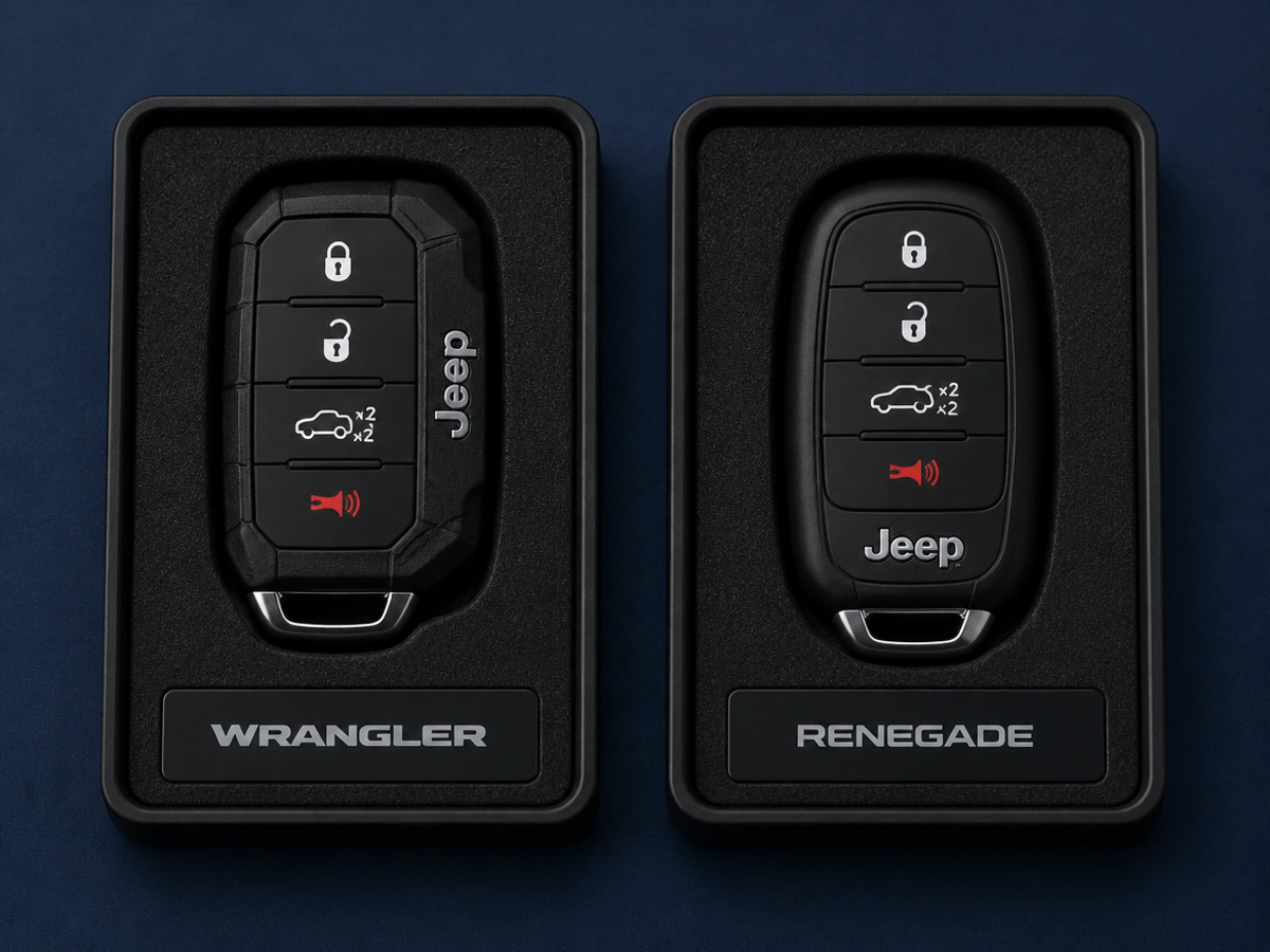 Jeep Wrangler and Renegade keys ready for handover