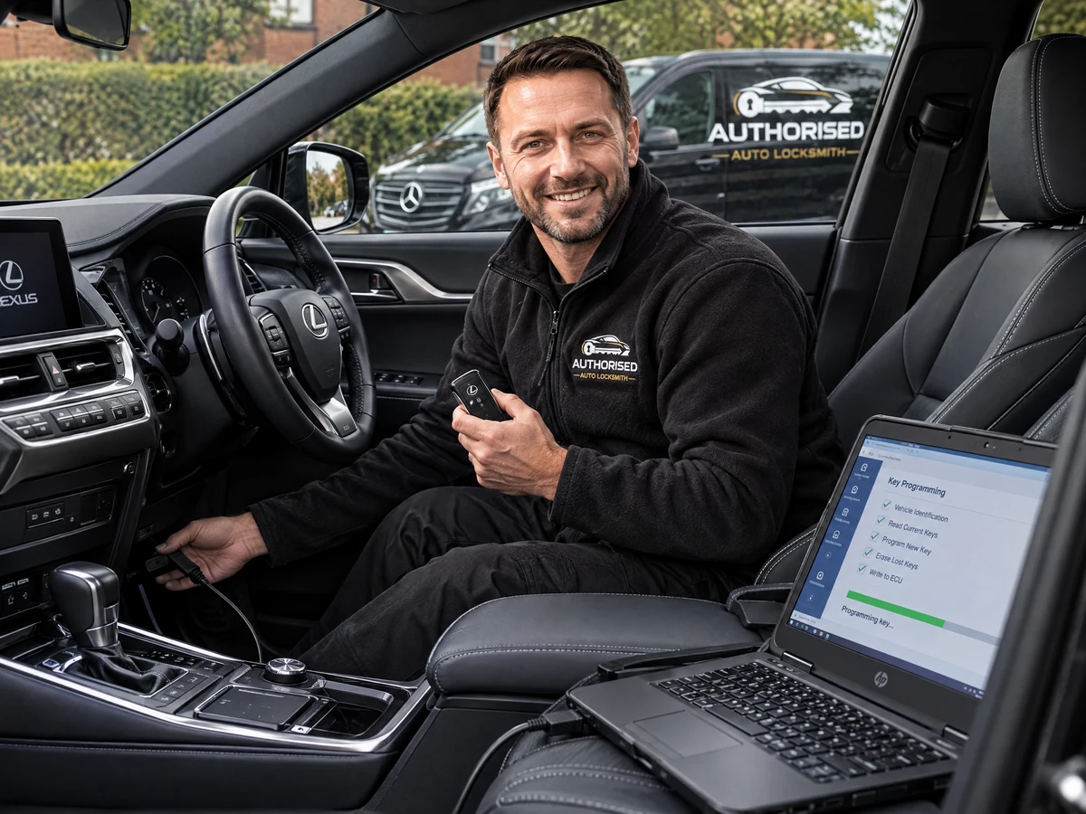 Lexus NX smart key being programmed on site