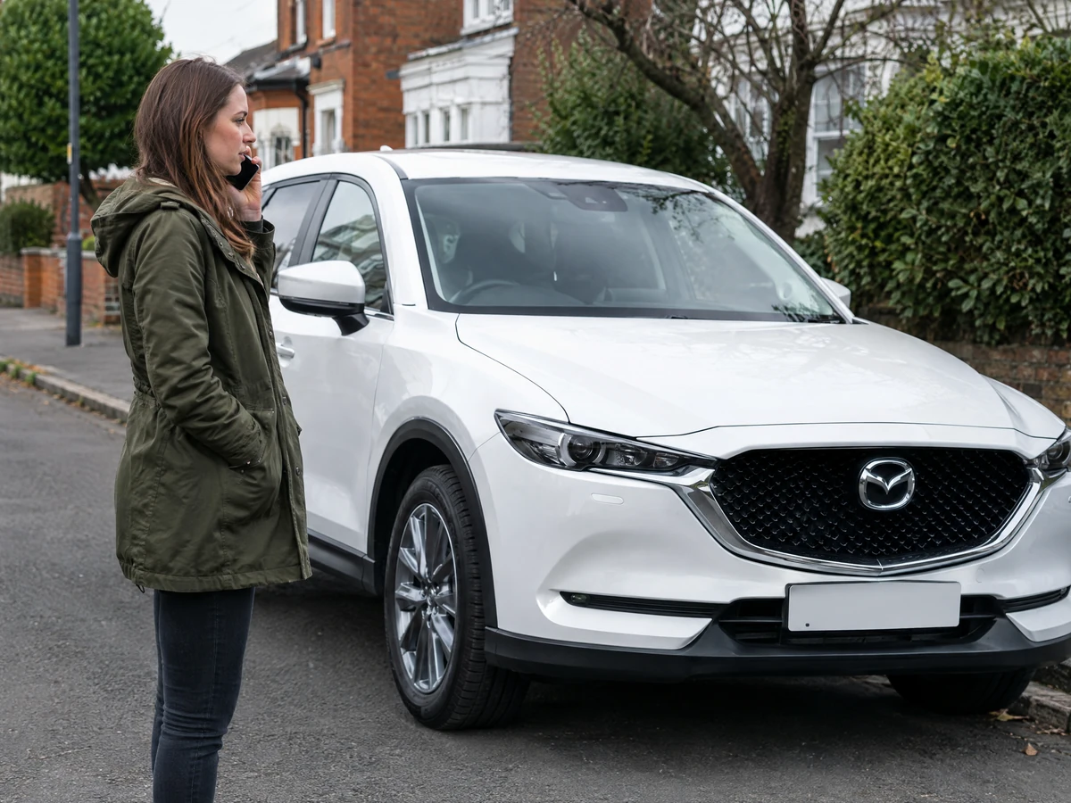Mazda driver calling Authorised Auto Locksmith for help