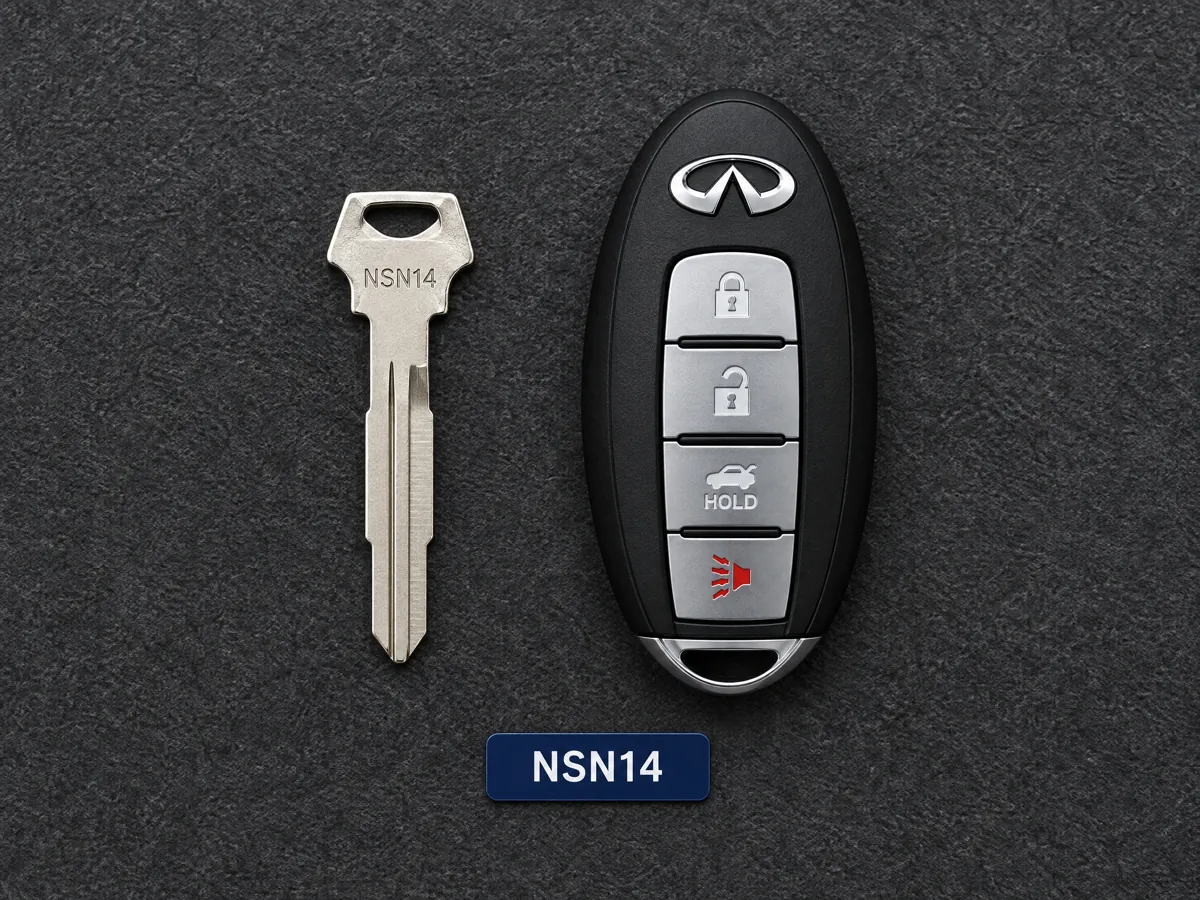 NSN14 key blank and Infiniti smart key