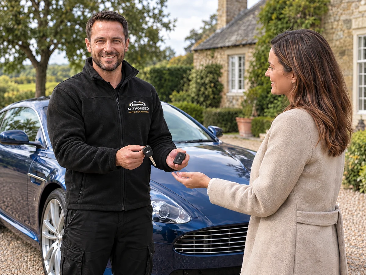 New Aston Martin key and remote handed over after a lost key job