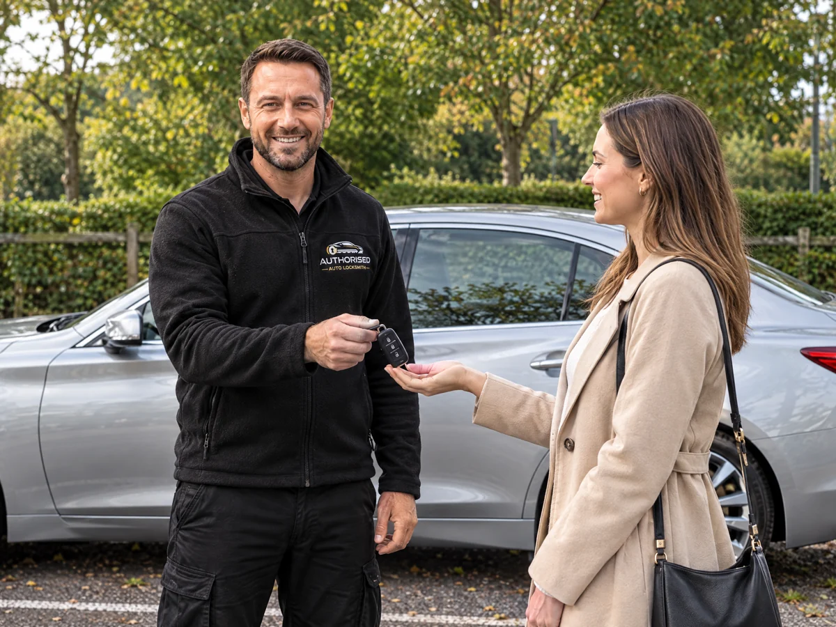 New Infiniti key and remote handed over after a lost key job