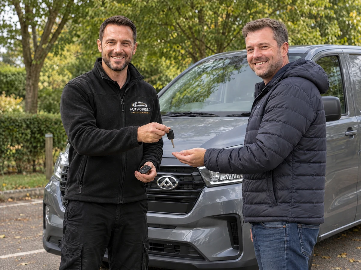 New LDV key and remote handed over after a lost key job