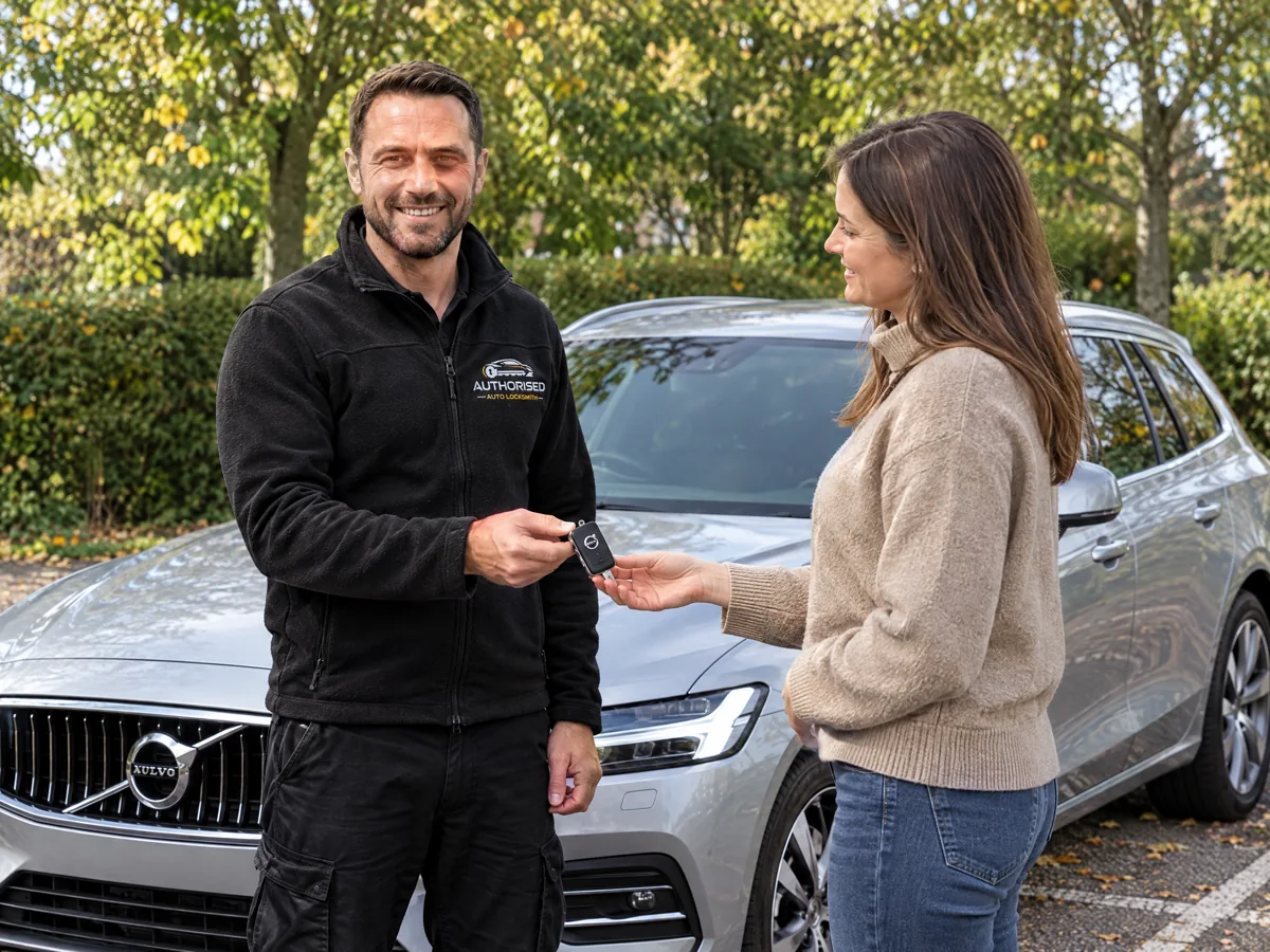 New Volvo key and remote handed over after a lost key job
