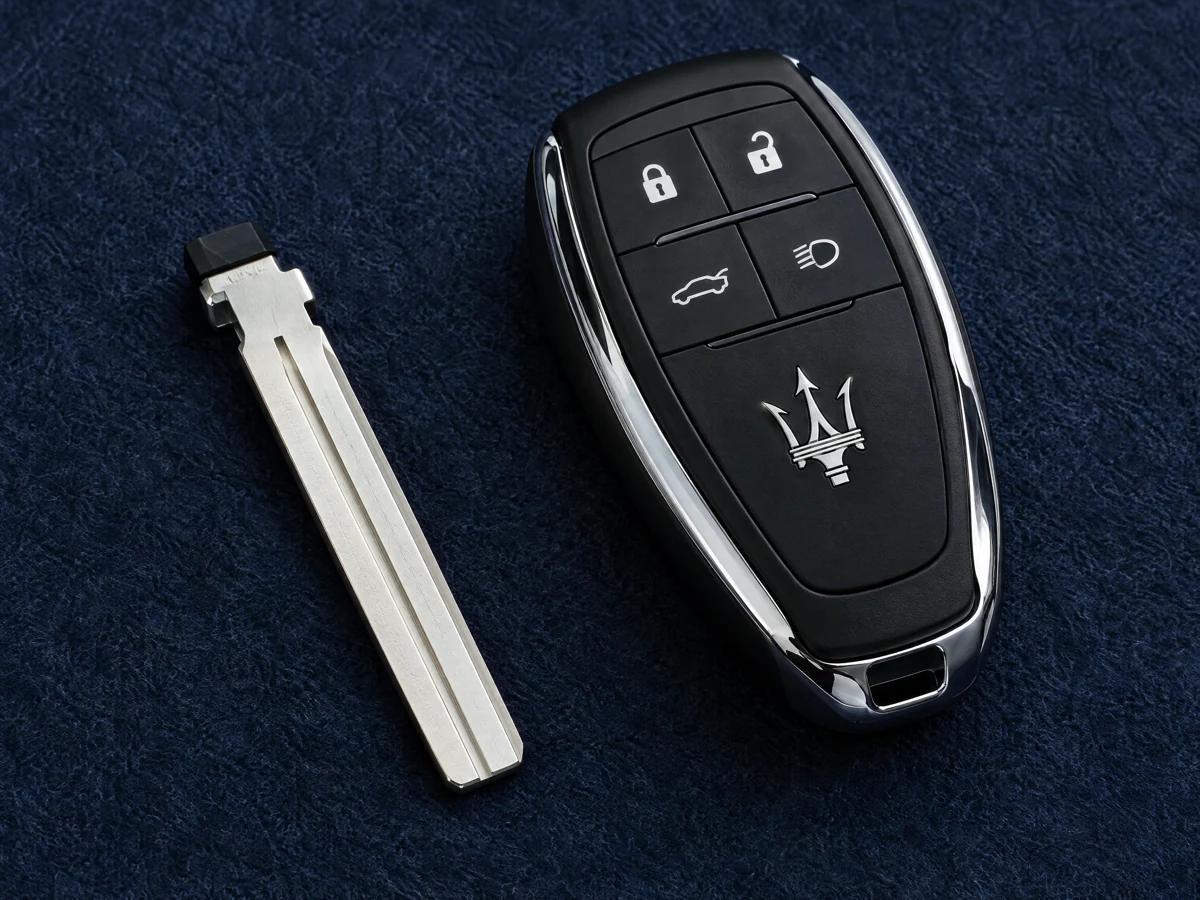 SIP22 key blank and Maserati remote key