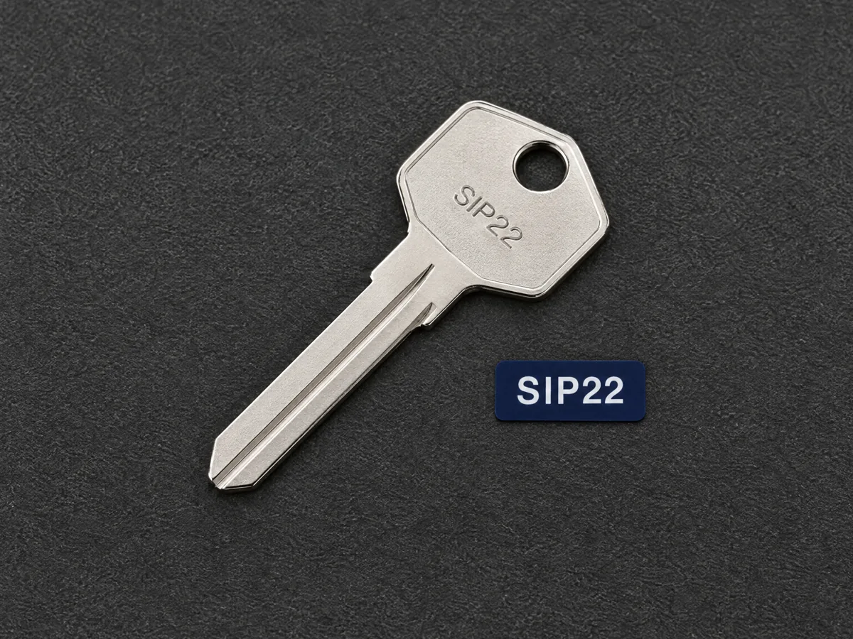 SIP22 key blank used on some Ferrari models
