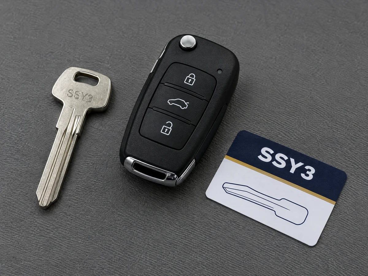 SSY3 key blank and SsangYong flip key