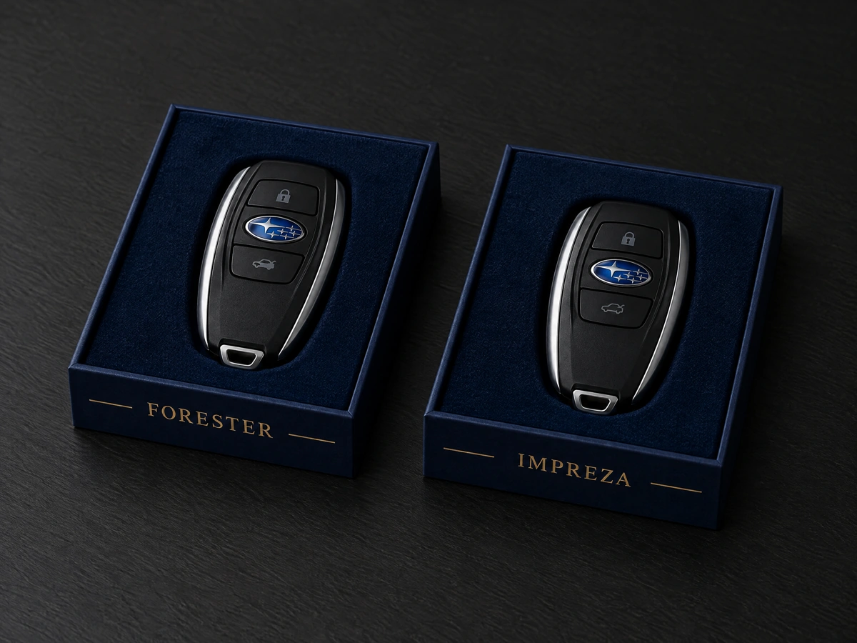Subaru Forester and Impreza keys ready for handover
