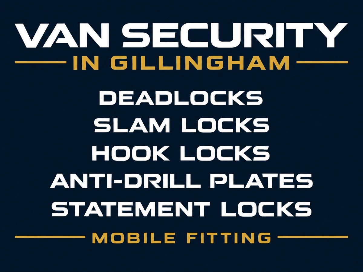 Van lock installation with slam locks and deadlocks in Gillingham